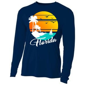 Florida Beach Sunset Cooling Performance Long Sleeve Crew