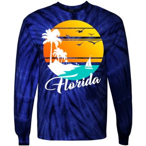 Florida Beach Sunset Tie-Dye Long Sleeve Shirt