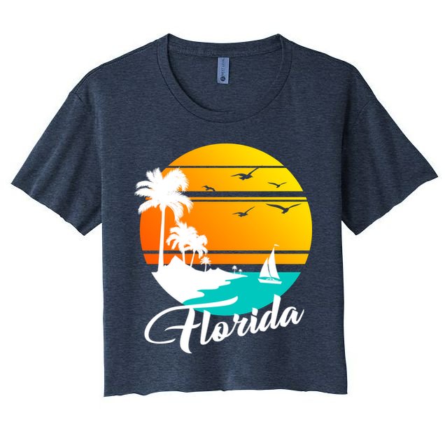 Florida Beach Sunset Crop Top