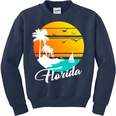 Florida Beach Sunset Kids Sweatshirt