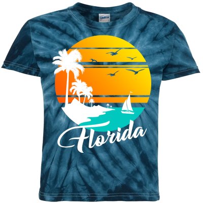 Florida Beach Sunset Kids Tie-Dye T-Shirt