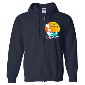 Florida Beach Sunset Full Zip Hoodie