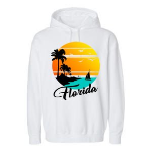 Florida Beach Sunset Garment-Dyed Fleece Hoodie