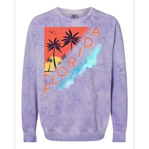 Florida Beach Vacation Colorblast Crewneck Sweatshirt