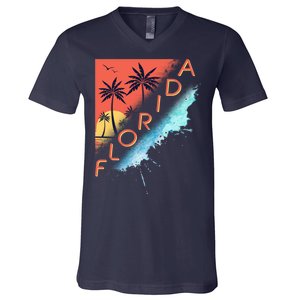 Florida Beach Vacation V-Neck T-Shirt