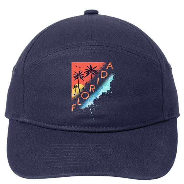 Florida Beach Vacation 7-Panel Snapback Hat
