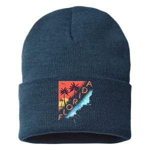 Florida Beach Vacation Sustainable Knit Beanie