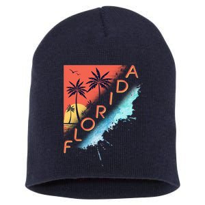 Florida Beach Vacation Short Acrylic Beanie