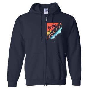 Florida Beach Vacation Full Zip Hoodie