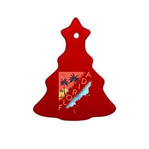 Florida Beach Vacation Ceramic Tree Ornament