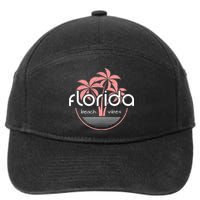 Florida Beach Vibes Retro  7-Panel Snapback Hat