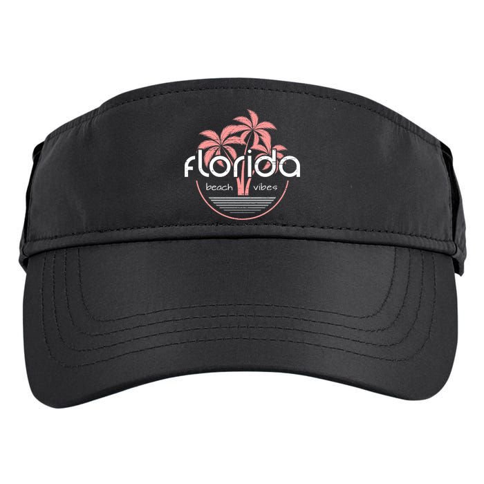 Florida Beach Vibes Retro  Adult Drive Performance Visor