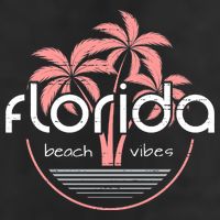 Florida Beach Vibes Retro  Adult Drive Performance Visor