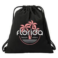 Florida Beach Vibes Retro  Drawstring Bag