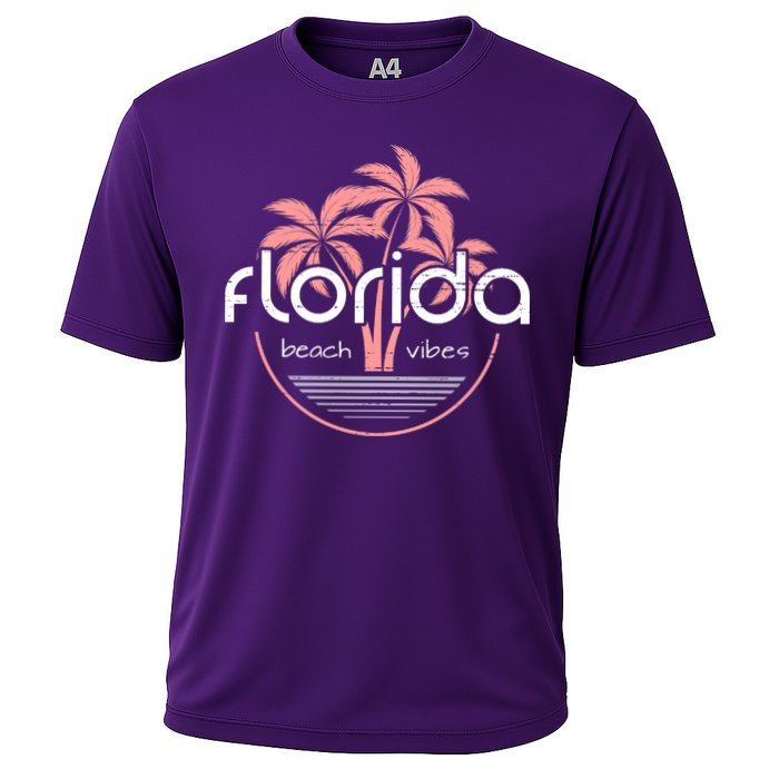 Florida Beach Vibes Retro  Cooling Performance Crew T-Shirt