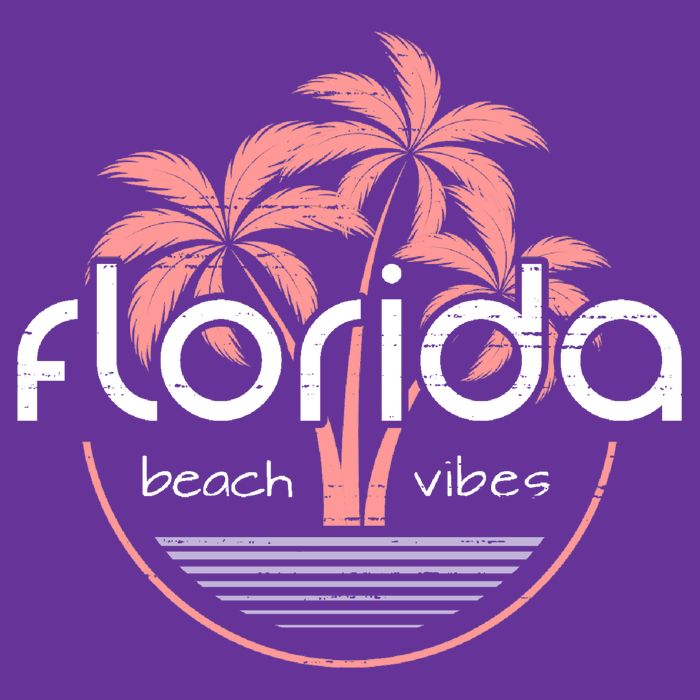 Florida Beach Vibes Retro  Visor