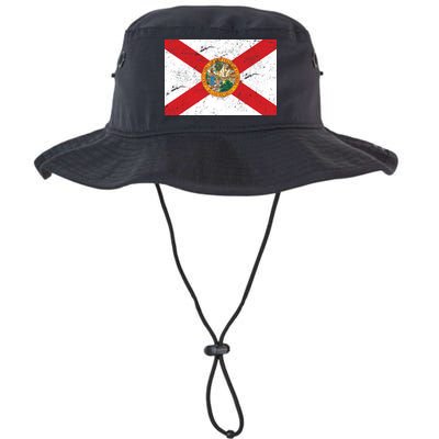 Florida Flag Distressed Vintage Bucket Hat