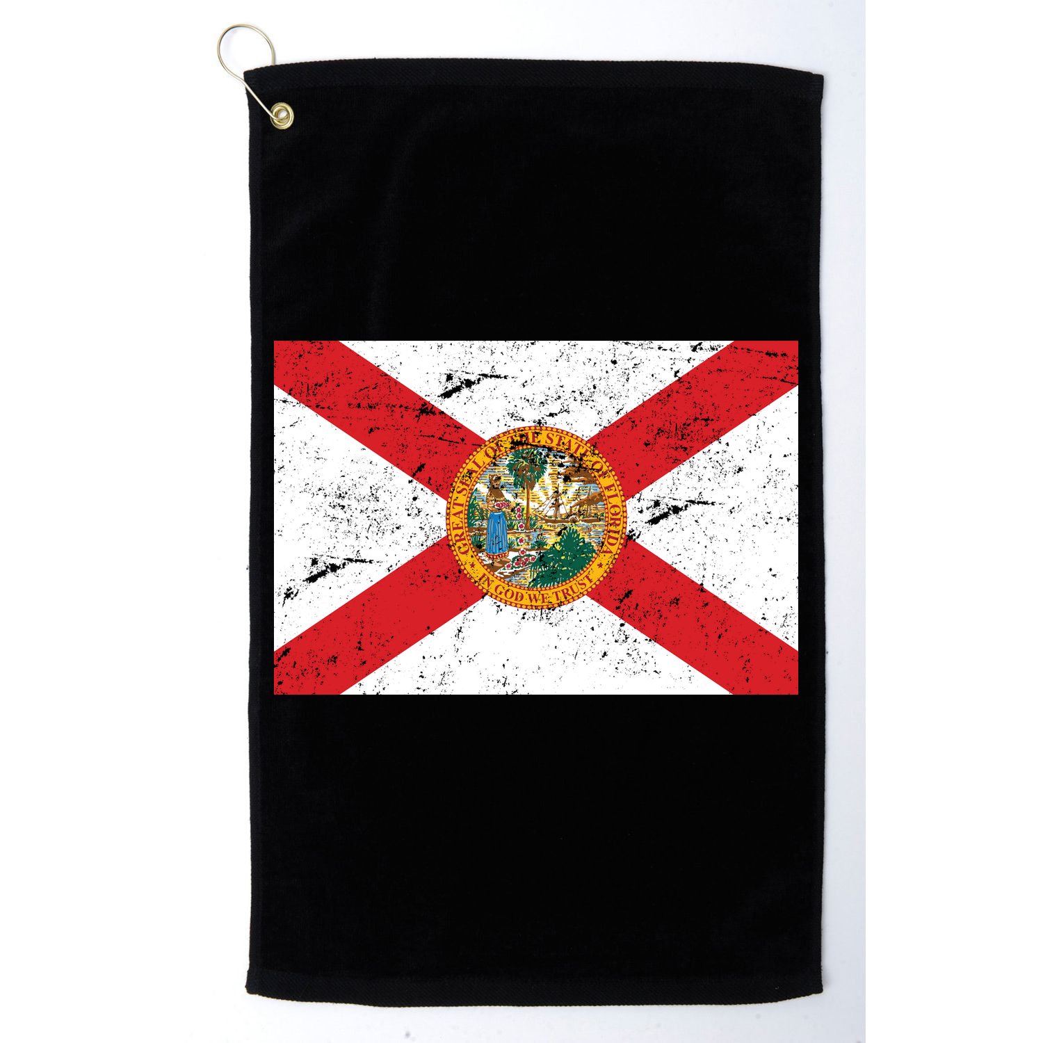 Florida Flag Distressed Vintage Golf Towel