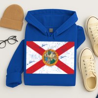 Florida Flag Distressed Vintage Hoodie