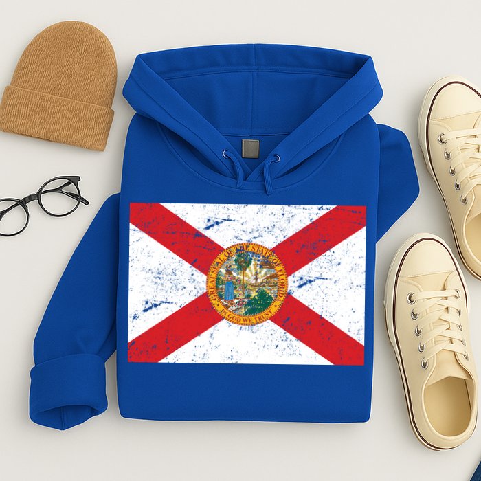 Florida Flag Distressed Vintage Hoodie