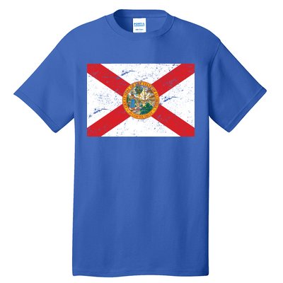 Florida Flag Distressed Vintage Tall T-Shirt