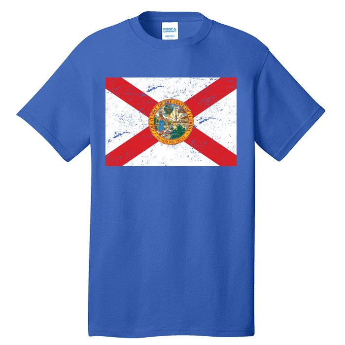 Florida Flag Distressed Vintage Tall T-Shirt