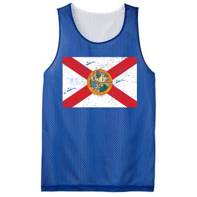 Florida Flag Distressed Vintage Mesh Reversible Basketball Jersey Tank