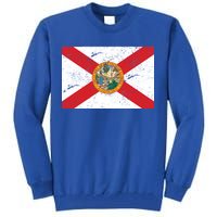 Florida Flag Distressed Vintage Tall Sweatshirt