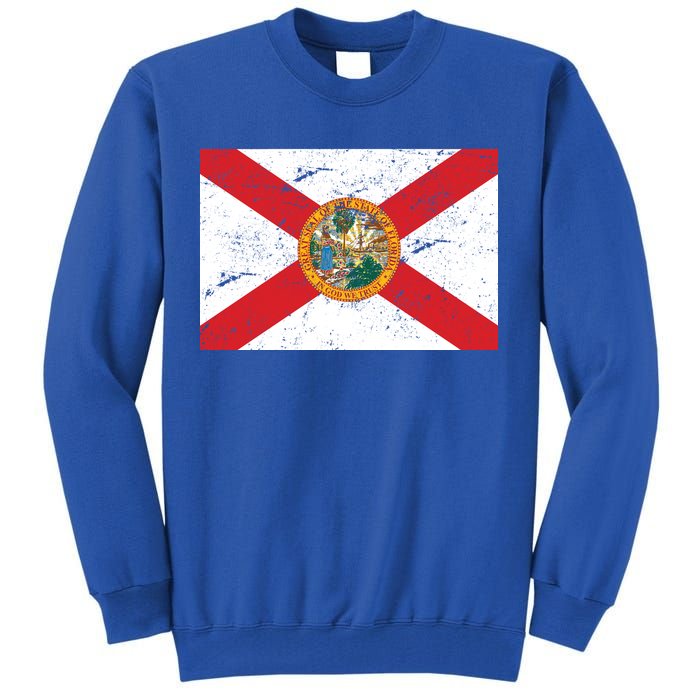 Florida Flag Distressed Vintage Tall Sweatshirt