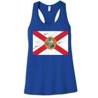 Florida Flag Distressed Vintage Women's Racerback Tank