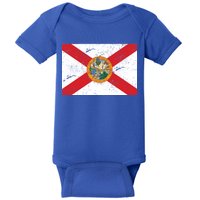 Florida Flag Distressed Vintage Baby Bodysuit