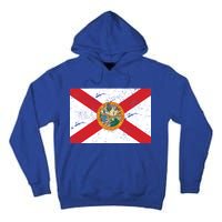 Florida Flag Distressed Vintage Tall Hoodie