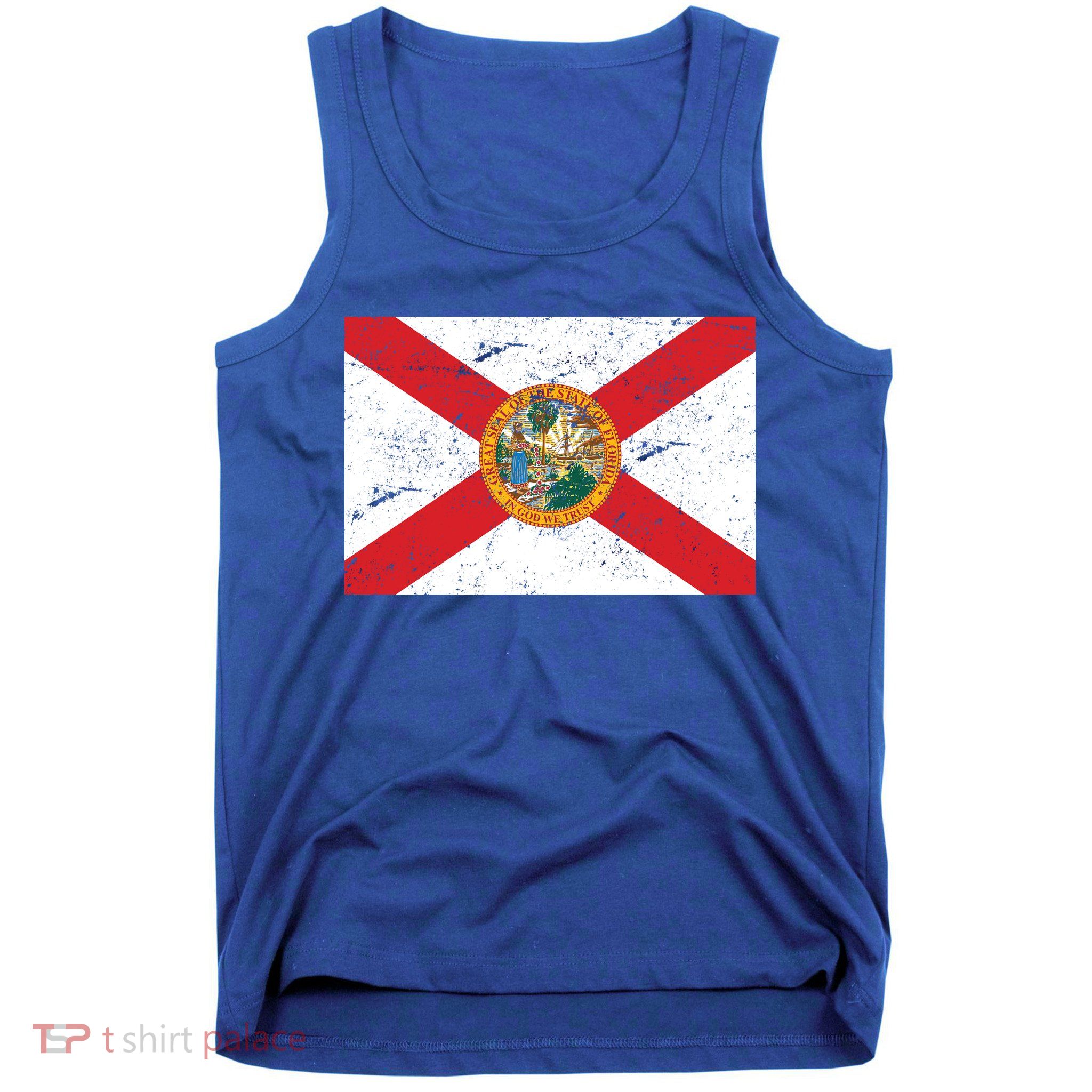 Florida Flag Distressed Vintage Tank Top