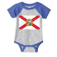 Florida Flag Distressed Vintage Infant Baby Jersey Bodysuit