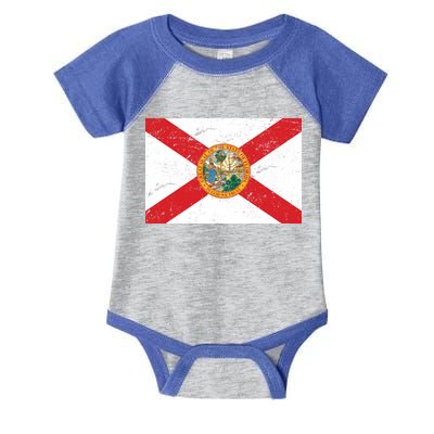 Florida Flag Distressed Vintage Infant Baby Jersey Bodysuit