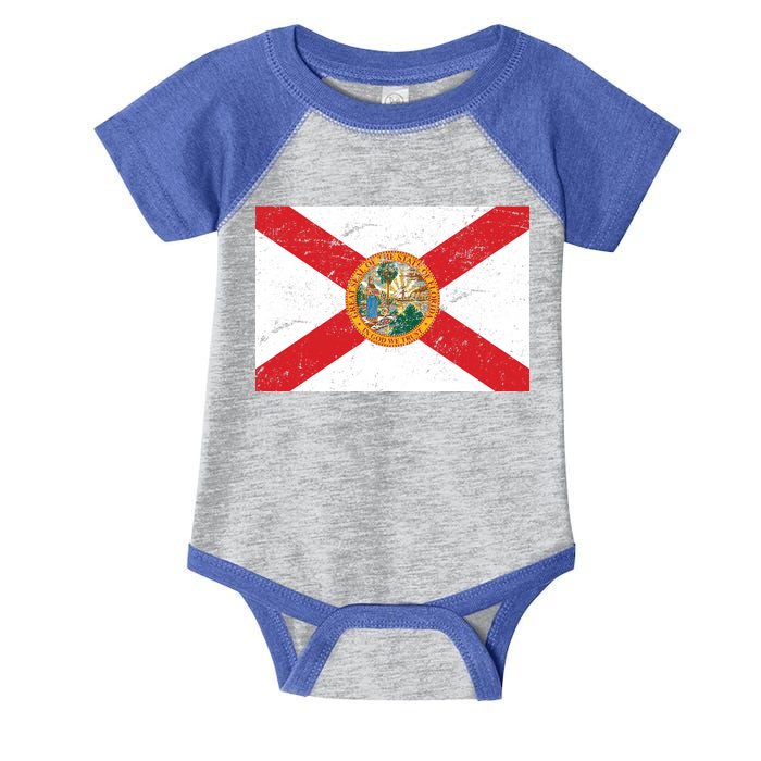 Florida Flag Distressed Vintage Infant Baby Jersey Bodysuit