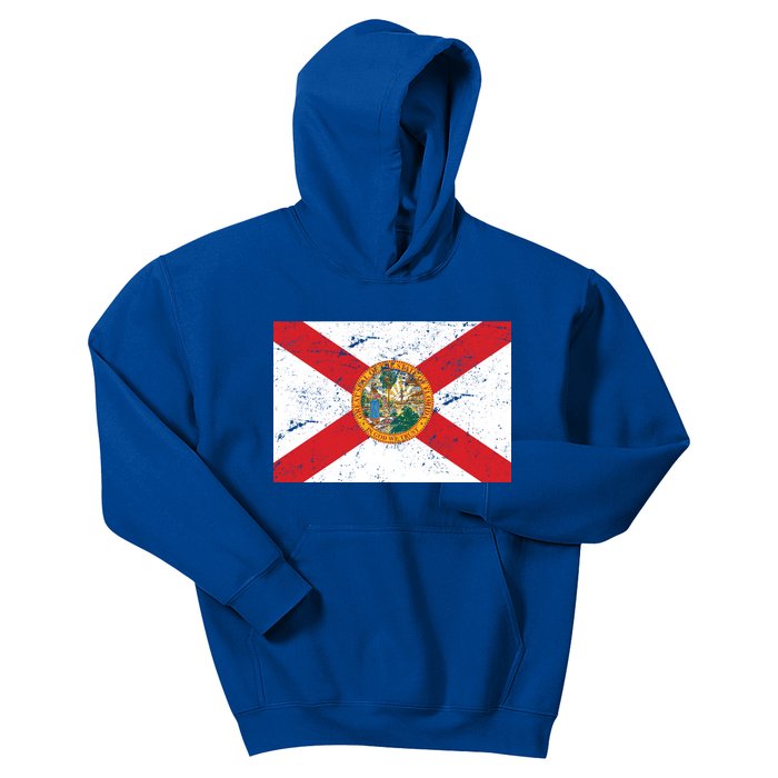 Florida Flag Distressed Vintage Kids Hoodie