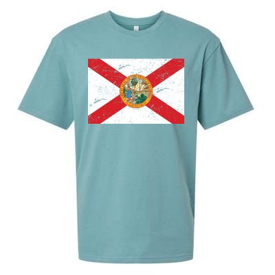 Florida Flag Distressed Vintage Sueded Cloud Jersey T-Shirt