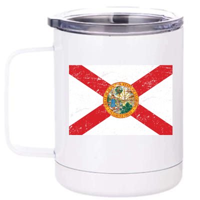 Florida Flag Distressed Vintage 12 oz Stainless Steel Tumbler Cup