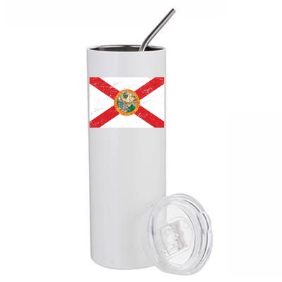 Florida Flag Distressed Vintage Stainless Steel Tumbler