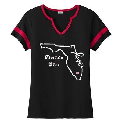 Florida Girl Ladies Halftime Notch Neck Tee