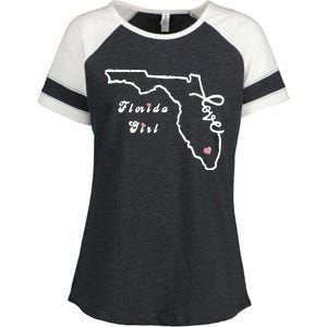 Florida Girl Enza Ladies Jersey Colorblock Tee