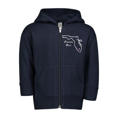 Florida Girl Toddler Zip Fleece Hoodie