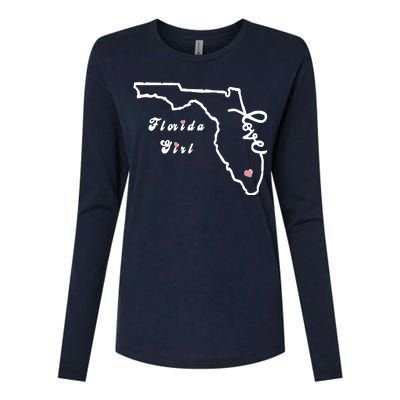 Florida Girl Womens Cotton Relaxed Long Sleeve T-Shirt