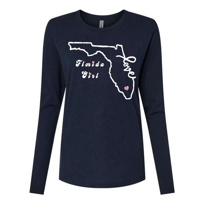 Florida Girl Womens Cotton Relaxed Long Sleeve T-Shirt