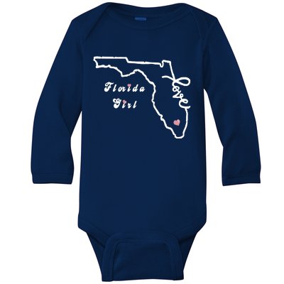 Florida Girl Baby Long Sleeve Bodysuit