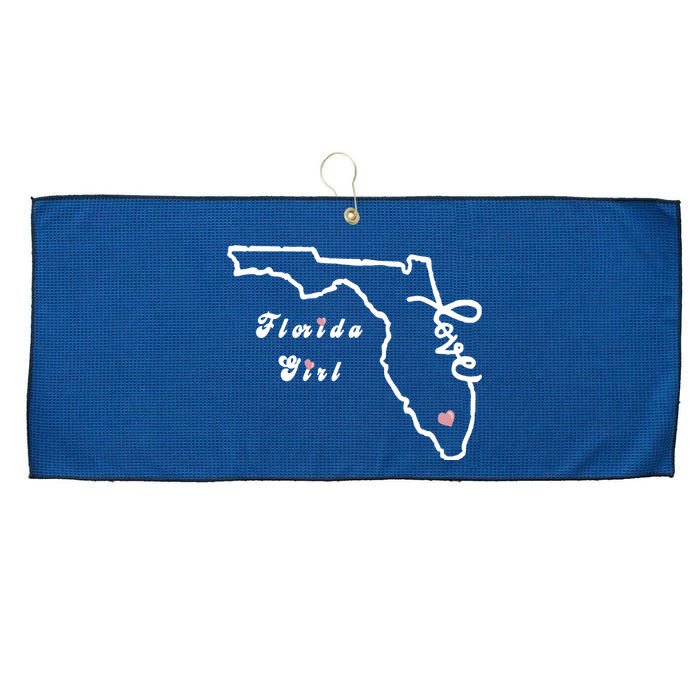 Florida Girl Large Microfiber Waffle Golf Towel