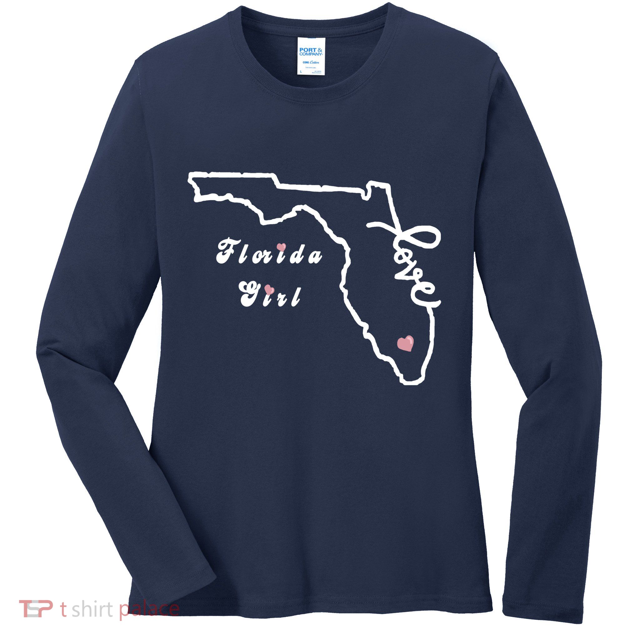 Florida Girl Ladies Long Sleeve Shirt