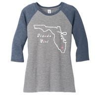 Florida Girl Women's Tri-Blend 3/4-Sleeve Raglan Shirt