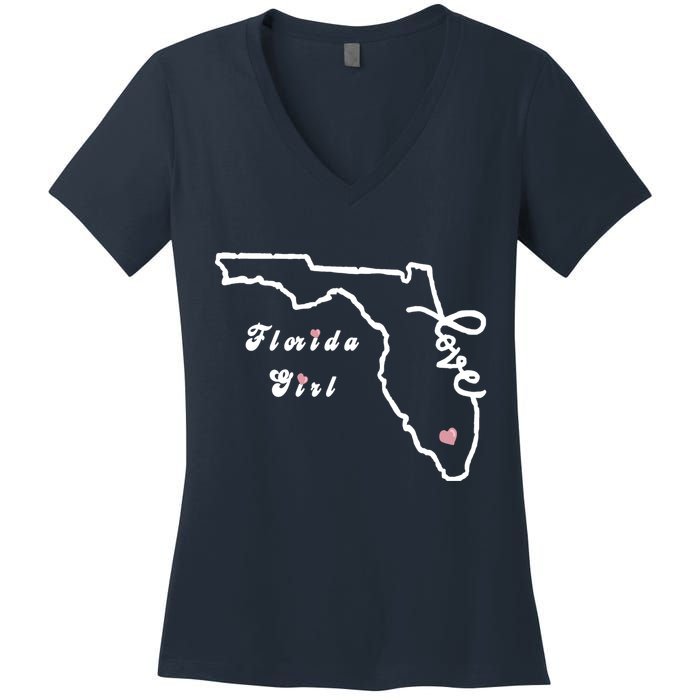 Florida Girl Women's V-Neck T-Shirt